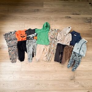 BOYS CUTE AND COMFY FALL HALLOWEEN CLOTHING BUNDLE SIZE 24MONTHS/2T